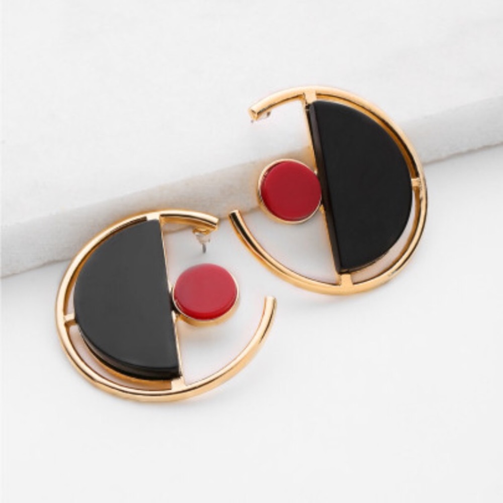 Unique high street large earrings